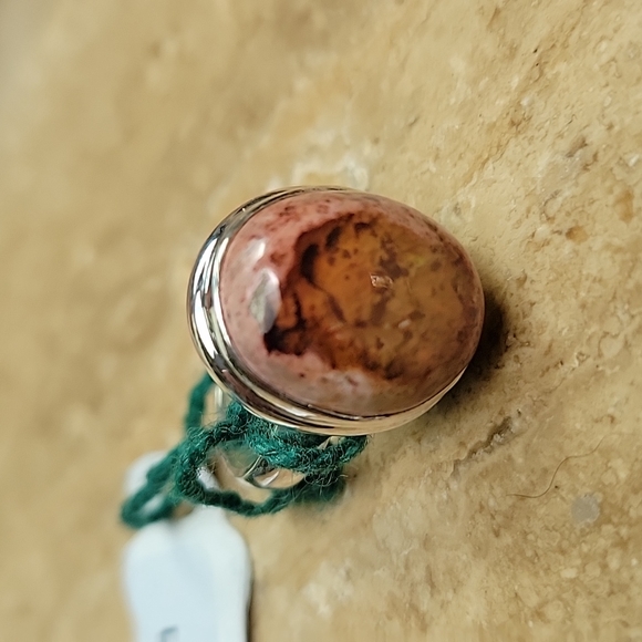 Natural Fire Opal Ring 10.8Ct Sterling size 7 - Picture 5 of 7